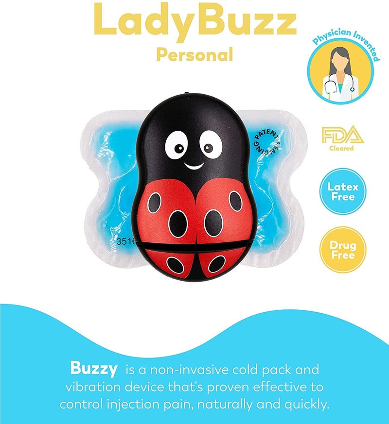 Buzzy - Personal - Injection Pain Relief Vibration Device for Vaccines, IVF, Insulin, & Finger Pricks â€“ Eases Needle Pain & Fear â€“ Numbing Cream Alternative - LadyBuzz - Image 2
